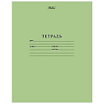 Тетрадь А5 12л клетка 65г/м2 " Hatber " Зеленая, офсет, на скобе, обложка - офсетная бумага