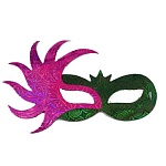 Маска Новогодняя картонная голографическая фигурная