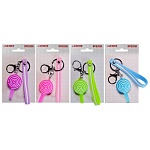 Брелок резиновый " deVente " Lollypop, 3,3*6см, с петлей, карабин, металлическое кольцо, ассорти 4 цвета (без возможности выбора цвета), пакет, европодвес