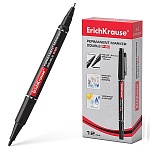 Маркер " Erich Krause " Double P-80 черный 0,45-1,65мм двухсторонний пулевидный наконечник перманентный