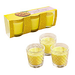 Набор ароматизированных свечей в стакане " РСМ " Сочный манго, 55*40мм, время горения 10часов, 3шт, в картонной упаковке