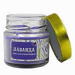 Свеча ароматизированная в банке " РСМ " Лаванда, 60*60мм, время горения 14часов, с металлической крышкой