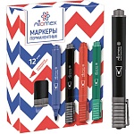 Маркер " Attomex " черный 3мм пулевидный наконечник перманентный