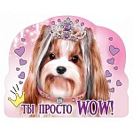 Магнит виниловый " Хорошо " 612 Ты просто wow! 88*72мм