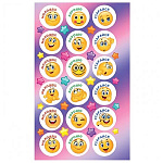 Наклейки-похвала " Мир открыток " 0-11 А6 Смайлики, без отделки
