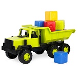 Машинка " Росигрушка " Самосвал Таежный с набором кубиков, пластик, 470*180*192мм