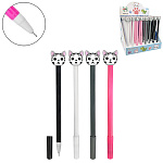 Ручка гелевая " KWELT " Cat синяя 0,5мм, толщина письма 0,25мм, игольчатый пишущий узел, непрозрачный пластиковый корпус, цвет корпуса- ассорти, резиновый наконечник- кот, дисплей