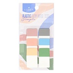 Закладки самоклеящиеся " Lorex " Plastic simple 45*25мм, 6цв*20л пластик, пластиковая подложка для закрепления на кольца тетради, европодвес, пакет