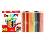 Карандаши цветные деревянные Supercolor 24цв " Carioca " шестигранные, картонная упаковка, европодвес