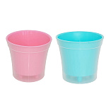 Кашпо " Милих " Каприз, 3,5л, h=175мм, d=190мм, с дренажным горшком, пластик, ассорти (без возможности выбора цвета)