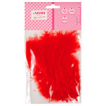 Перья для декорирования " deVente " Diy Красные, от 10см до 15см, пакет, европодвес