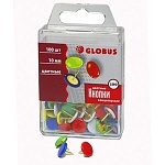 Кнопки " Глобус " 11мм 100шт виниловые, цветные