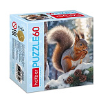 Пазлы " Hatber "  60эл Пушистый хвостик 16,5*23см, в картоной коробке