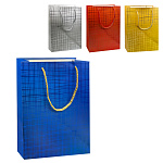 Пакет бумажный " KWELT " 26*32*10см Square, ассорти (без возможности выбора дизайна), ламинированный, тиснение фольгой