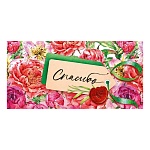 Конверт для денег " Открытая планета " 410 Спасибо! Розовые цветы, 168*84мм, без отделки