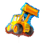 Шар фольгированный фигурный 14"/36см Экскаватор, крепится с помощью розетки на палочку (в комплект не входят)