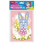 Мозаика мягкая " Lori " Зайка 16*27см, цветные самоклеящиеся детали, пакет, европодвес