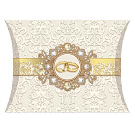 Коробка-подушка " Праздник " Свадьба- обручальные кольца 10*13,5*5см