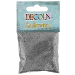Блестки декоративные " Decola " 0,1мм 20г серебро, пакет, европодвес