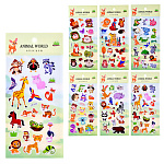 Наклейки детские " Mazari " А5 Животные 10*22см, 3D, 6 дизайнов, пластик, пакет, европодвес
