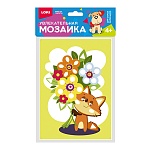 Мозаика мягкая " Lori " Лисенок, А5, цветные самоклеящиеся детали, пакет, европодвес