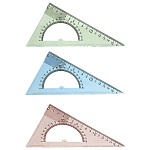 Треугольник " KWELT " 30*60 град 17см с транспортиром, ассорти (без возможности выбора цвета)