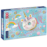 Пазлы " Hatber " 500элементов Premium Sweet unicorn 33*48см, 3D фольга, подарочная картонная упаковка
