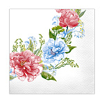 Салфетки бумажные 2-слойные " Лилия " Флёр 20шт, 100% целлюлоза, 33*33см