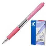 Ручка шариковая автоматическая " Pilot " Super Grip синяя 0,7мм резиновый держатель, чернила на масляной основе, прозрачный корпус, картонная упаковка