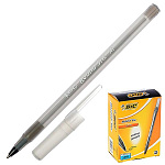 Ручка шариковая " BiC " Round Stic Classic черная 1,0мм, толщина письма 0,32мм, цвет- полупрозрачный черный, колпачок с клипом, картонная упаковка