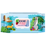 Салфетки влажные детские 120шт " Exxe " Великая страна, Ягодный микс, клапан, пластиковая крышка