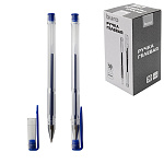 Ручка гелевая " Buro " Laconic, синяя, 0,5мм, пулевидный пишущий узел, пластиковый корпус, сменный стержень 130 мм, картонная упаковка