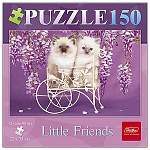 Пазлы " Hatber " 150элементов Два котенка 22*33см, картонная упаковка