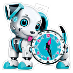 Плакат фигурный " Мир открыток " 0-35 А3 Учимся определять время. Собака, 325*325мм