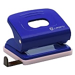 Дырокол на 20л " Lamark " Mettallic металлический, встроенная линейка, синий