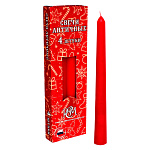 Свечи античные " РСМ " Красные 4шт, 20*235мм, время горения 7 часов, картонная упаковка