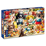 Пазлы " Hatber " 500элементов Premium Пушистые кулинары 48*33см, картонная упаковка