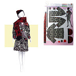 Набор для шитья игрушек " DressYourDoll " Одежда для кукол №2 Джуди Зебра (Judy Zebra) 15,5см, уровень сложности 2, состав набора: ткань, с нанесенными деталями одежды, бумажное лекало, пакет, европодвес