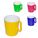 Кружка термо 0,35л " Милих " пластиковая, h=95мм, d=80мм, ассорти (без возможности выбора цвета)