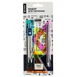 Набор чертежный с циркулем МАЛЫЙ 8 предметов: циркуль металлический 12,5см, линейка 15см, 2 угольника 30°х60°х90°/10см и 45°х45°х90°/8см, транспортир 180°, пластик цветной, карандаш, точилка, ластик, картонный блистер, европодвес, " Глобус "