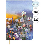 Записная книжка МАЛЫЙ ФОРМАТ А6 искусственная кожа 96л " Феникс " Escalada Наппа Дмитрий швецов. Маковое поле, линия, сшивка, белый офсет, печать в 1 краску, тиснение фольгой, ляссе, скругленные углы, индивидуальная упаковка, 100*148мм