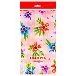 Скатерть одноразовая " Интерпак " 120*220см, 35мкм, ПВД, Прованс, пакет, европодвес