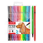 Набор капиллярных ручек (линеров) " deVente " Topex 12цв, 0,4мм, цветной шестигранный корпус, пластиковая упаковка, европодвес