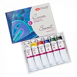 Краски акриловые художественные " Сонет "  6цв по 46мл, в тубах, картонная упаковка