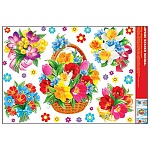 Набор наклеек " Мир открыток " 8-32 Яркие краски весны, 487*330мм, без отделки