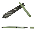 Ручка подарочная шариковая " Стихия " 2в1, вечный карандаш, синяя, 1,0мм, цвет корпуса- оливковый, материал корпуса- металл, индивидуальная упаковка