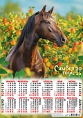 Календарь А2 листовой 2026г "Символ года. Конь в яблоках"