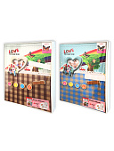 Фотоальбом " KWELT " 100 фото Love, ассорти, 10*15см, твердая обложка, аппликация, подарочная коробка, в термоусадочной пленке, 21*27*5см