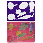 Трафарет-раскраска " Луч " 165*205мм, Овощи