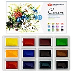 Краски акварельные художественные " Сонет " 12цв, кювета 2,5мл, Ботаника, картонная упаковка